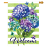 Striped Hydrangea House Flag