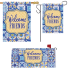 Blue and Yellow Tiles Yard Decor Set