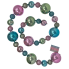 72" Ball Ornament Garland- Pink, Light Blue & Lime
