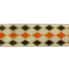 2.5" x 10yd Black & Orange Glitter Diamond Ribbon