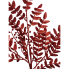 25" Sparkle Leaf Spray - Red