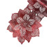 13.75" x 36" Poinsettia Table Runner - Metallic Red