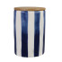 6"H Ceramic Coastal Blue Striped Treat Jar