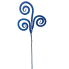 18" Glitter Tube Spiral Curly Spray - Blue