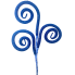 18" Glitter Tube Spiral Curly Spray - Blue
