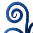 18" Glitter Tube Spiral Curly Spray - Blue