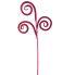 18" Glitter Tube Spiral Curly Spray - Red