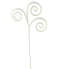 18" Glitter Tube Spiral Curly Spray - White