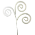 18" Glitter Tube Spiral Curly Spray - White
