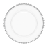 13" Silver Beaded Trim Charger Plate