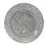 13" Plastic Silver Textured Charger Plate