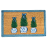 18" x 30" Christmas Trees in Chinoiserie Pot Doormat