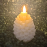 5” Battery Operated Pinecone Candle-Pearl