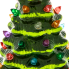 7.5" Ceramic Light Up Tree - Green