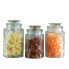 3 Piece Clayton Embossed Glass Canister Set