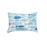 13" x 20"  Hooked Seaside Blue Outdoor Pillow