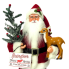 17" Santa w/ Reindeer Sign