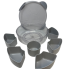 3.9 Qt. Fresh & Seal Rotating Tray- Grey