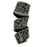 2.5" x 10yd Navy Blue & Gold Metallic Scroll Ribbon