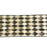 4" x 10yd Black & White Diamonds w/ Gold Streaks Ribbon