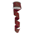 2.5" x 10yd Red Velvet w/ Gold & Green leaf Pattern Ribbon