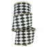 2.5" x 10yd Black & White Diamonds w/ Gold Specks Ribbon