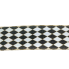 2.5" x 10yd Black & White Diamonds w/ Gold Specks Ribbon