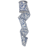 4" x10yd Chinoiserie Swirl on White Ribbon