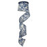 2.5" x10yd Chinoiserie Swirl on White Ribbon