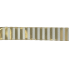 2.5" x10yd White & Gold Vertical Striped Canvas Ribbon