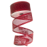 1.5" x 10yd Red Glitter Mesh Ribbon