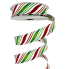 7/8" x 10yd Red & Green Curved Diagonal Ribbon