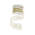 2.5" x 10yd Natural Open Jute Weave w/White Fluff Edge Ribbon