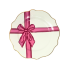 6" Pink Ribbon Appetizer Plate