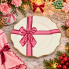 6" Pink Ribbon Appetizer Plate
