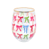 16oz A Bowful Christmas Stemless Wine Glass