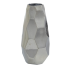 12"H Silver Aluminum Geometric Vase