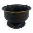 7.5" Metal Planter w/Base - Black/Brown