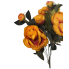 19" Peony Bush-Yellow/Orange