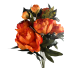 19" Peony Bush-Orange/Red