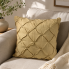 16" Diamond Tuck Camel Indoor Pillow