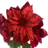 22" Red Metallic Poinsettia Bush