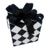 5" Diamond Print Present- Black & White