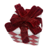 5" Diamond Print Present- Red & White