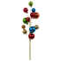 16" Shiny Ball Ornament Spray - Multicolor