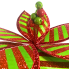 23" Green & Red Striped Sparkle Poinsettia