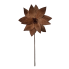 20" Glitter Edged Velvet Poinsettia Stem- Brown