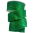 2.5" x 100ft Emerald Green Glitter Ribbon