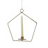 Hanging Geometric Brass Taper Candle Holder