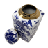 10" Chinoiserie w/ Gold Trim Ginger Jar